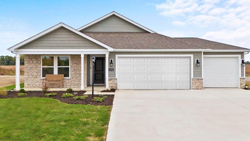 Sonora Chatham Model Home Exterior with 3 car garage