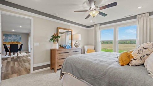 sonora chatham model home Main bedroom with carpet flooring