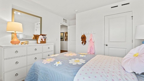 Chatham model home bedroom 2 with closet