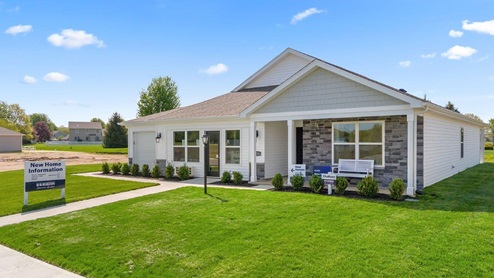 Chatham Model exterior with chiseled edge midnight run stone