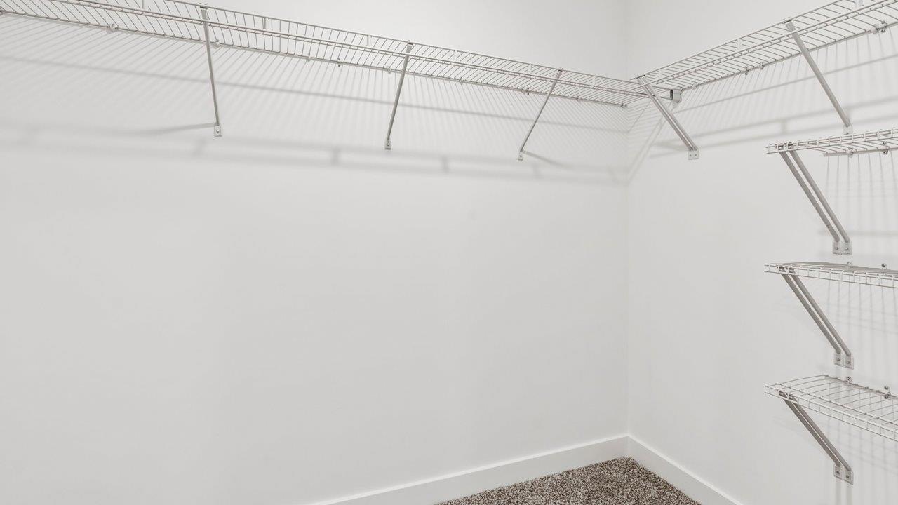 Greenbrier Pine Model Home - primary bedroom ensuite walk in closet