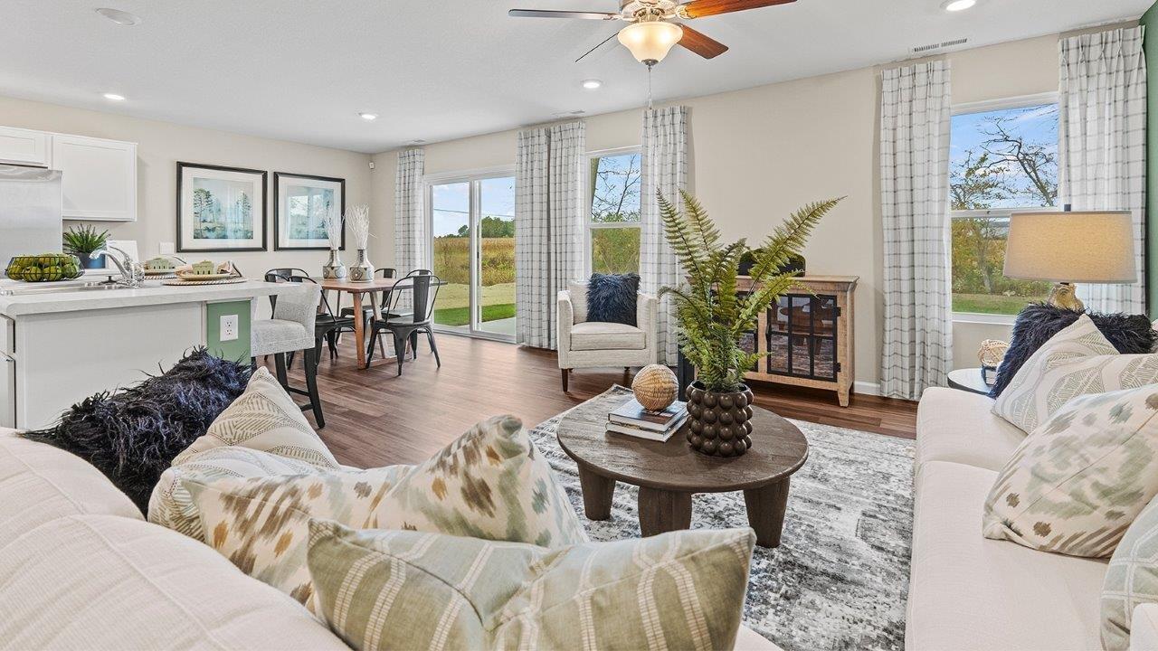 harmony open floor plan living room