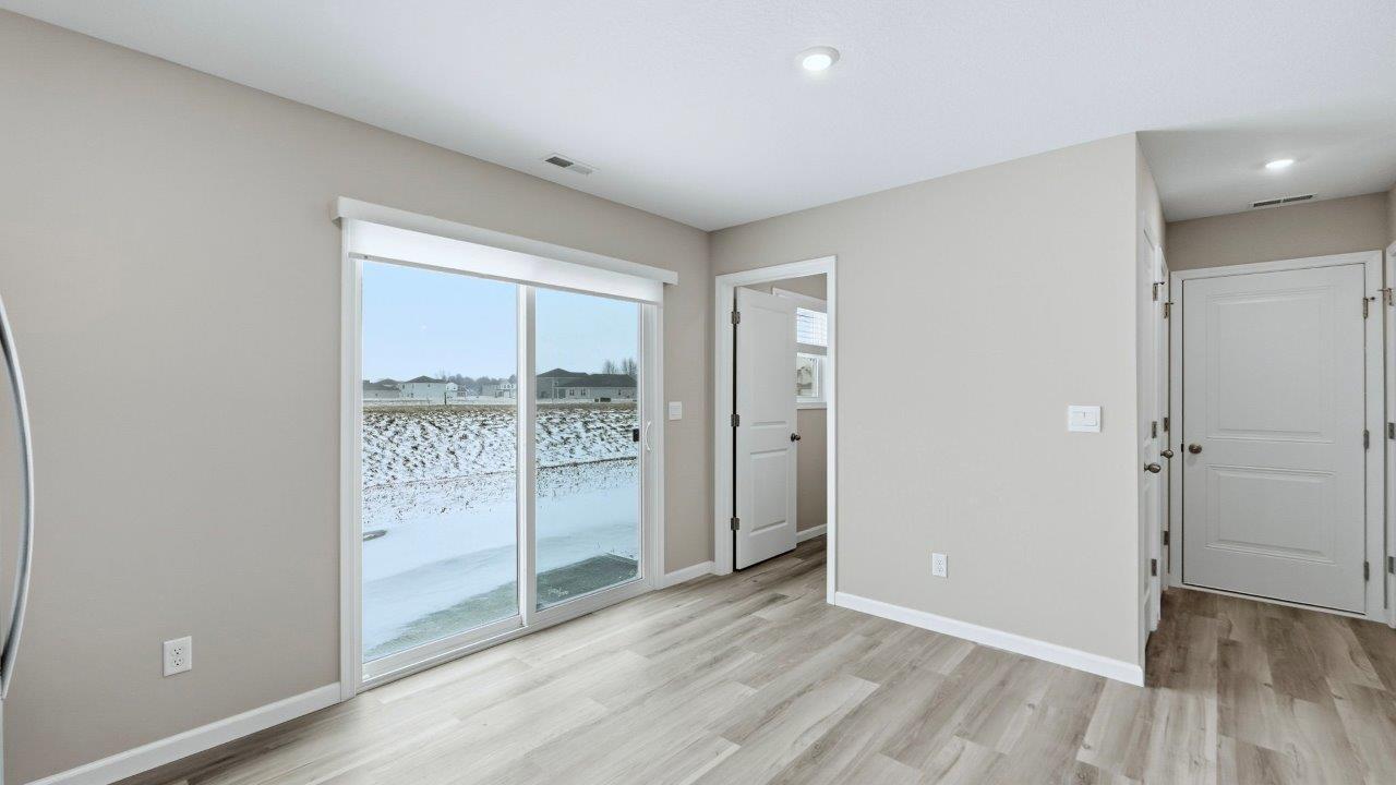 kitchen with sliding door to backyard patio