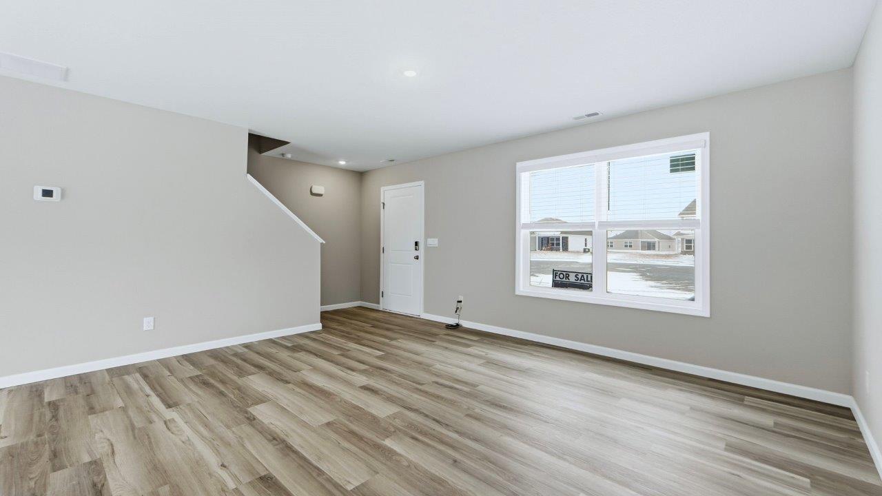 open concept living room with mohawk lvp flooring