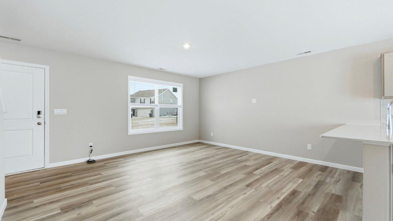 open concept living room with mohawk lvp flooring