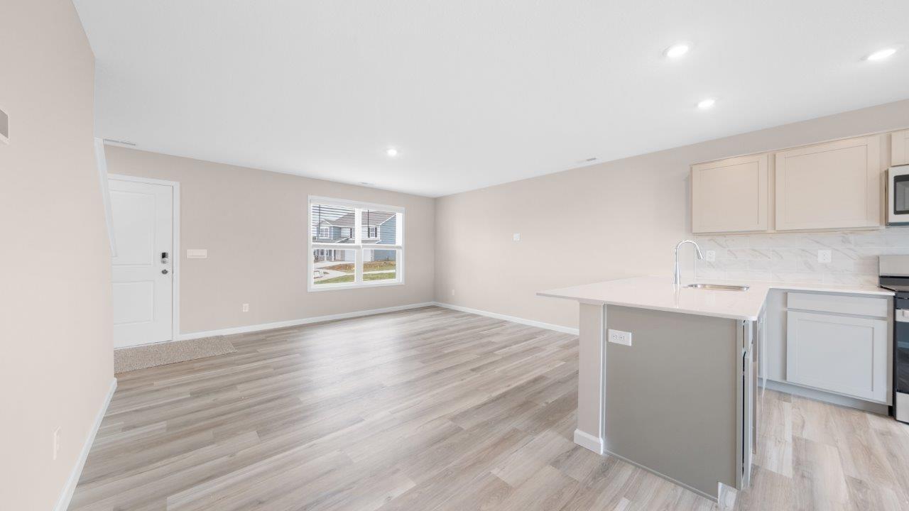 greenbrier fairton open floor plan living room and kitchen