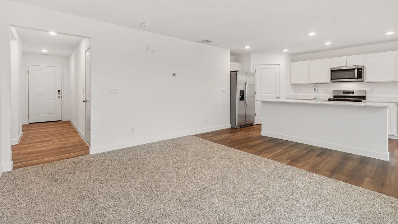 greenbrier cabral open layout first floor with living room and kitchen