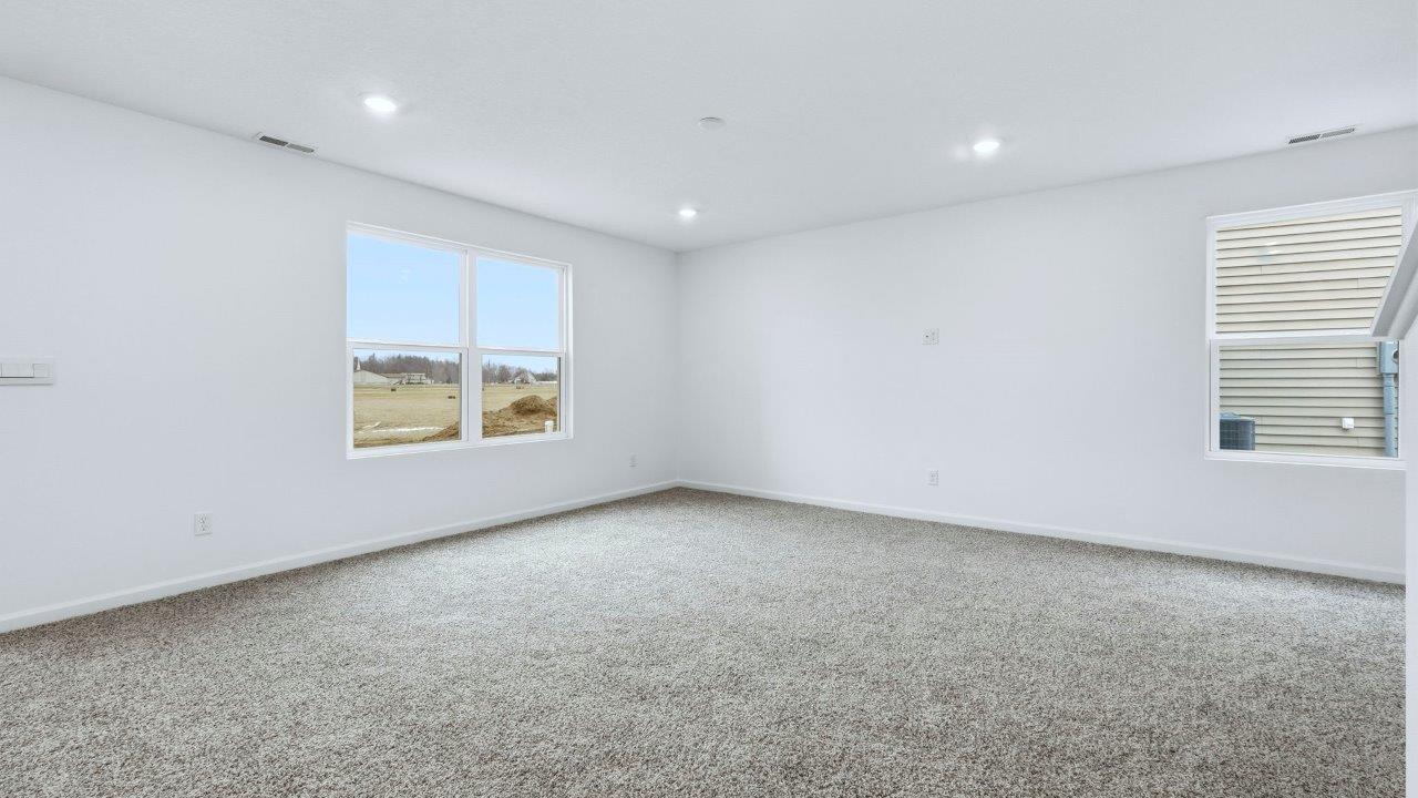 living room with carpet flooring