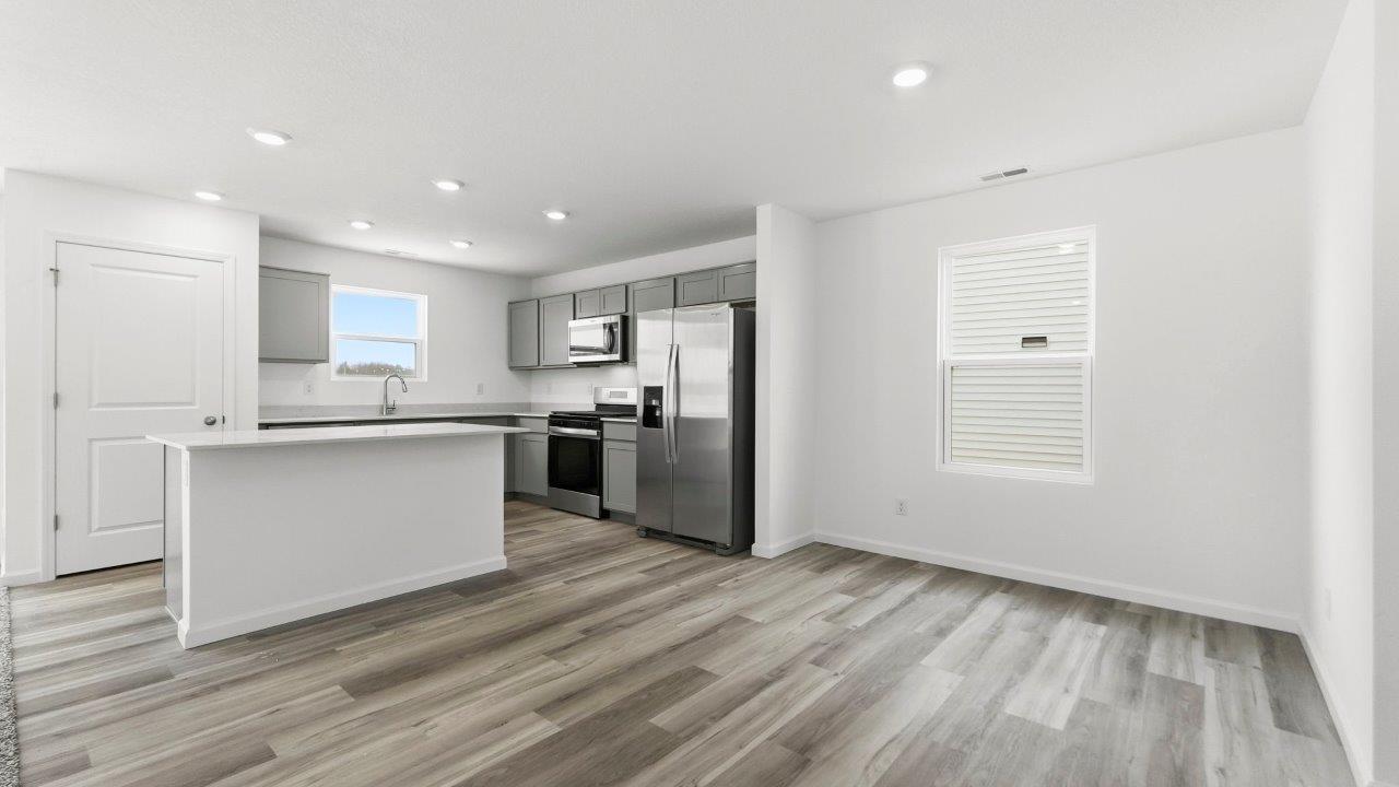 kitchen and dining room