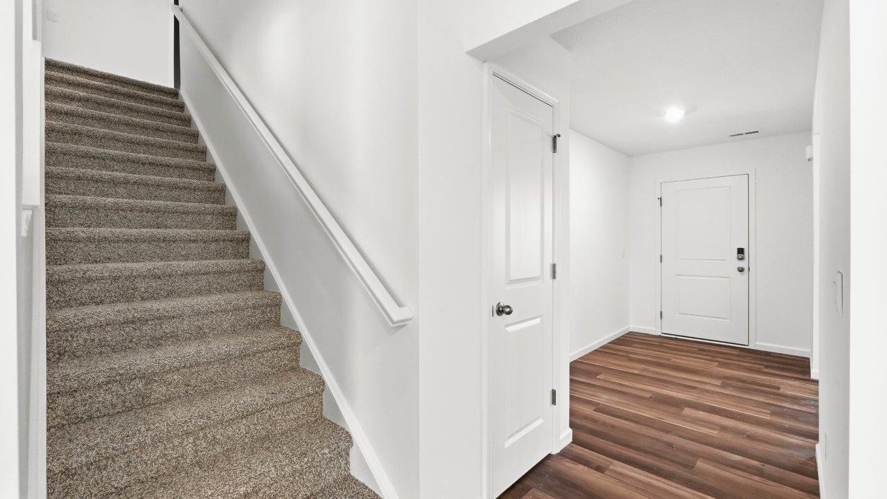 front door, main hall, and staircase