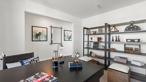Kennebec Bellamy Model Home Private office near front door.