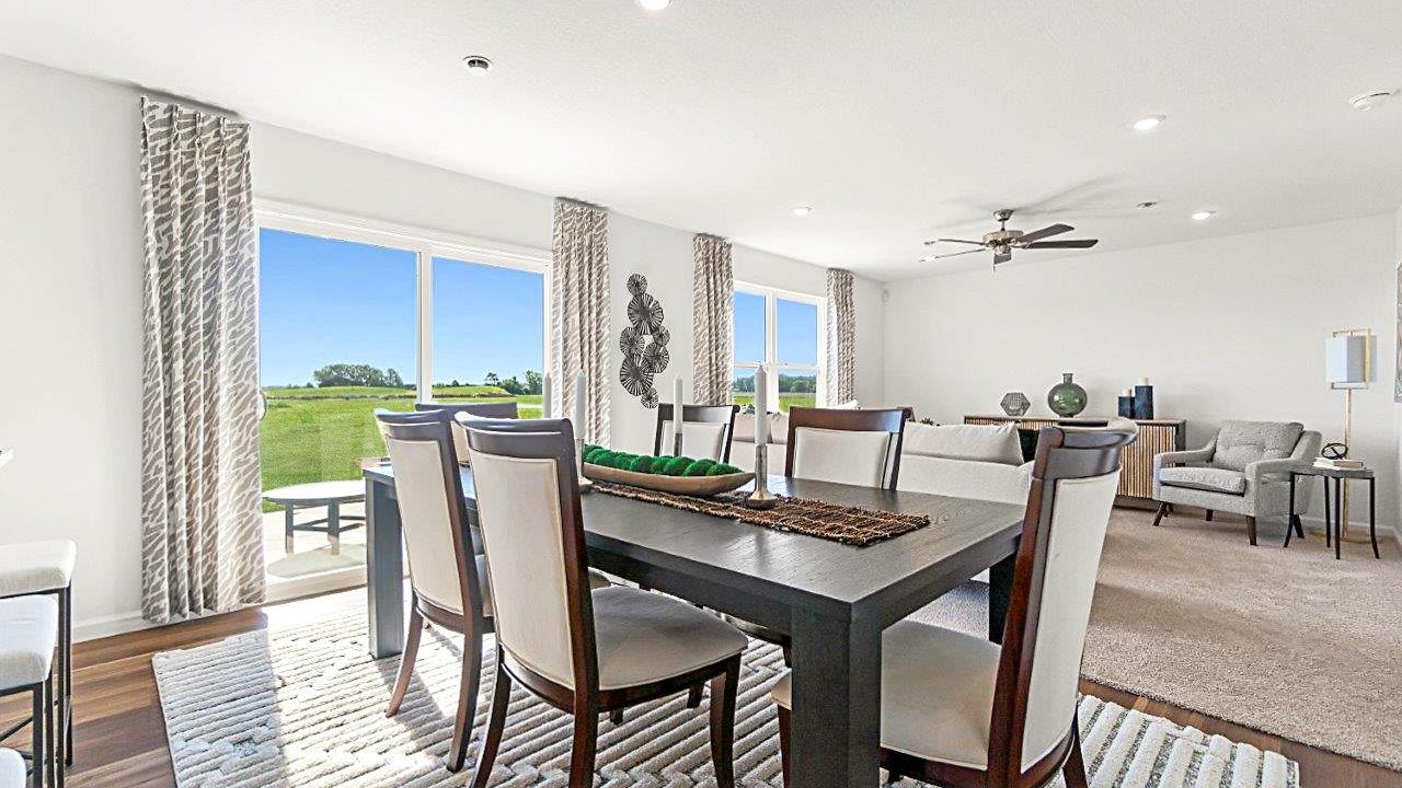 kennebec bellamy model home dining room