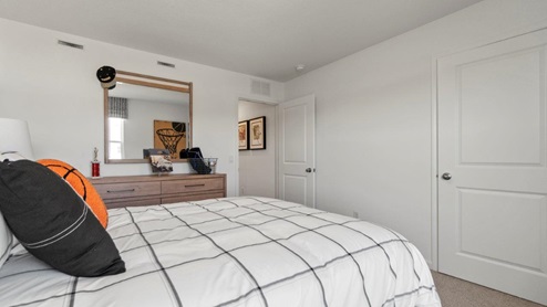 Kennebec Bellamy Model Home Bedroom 3 with closet space.