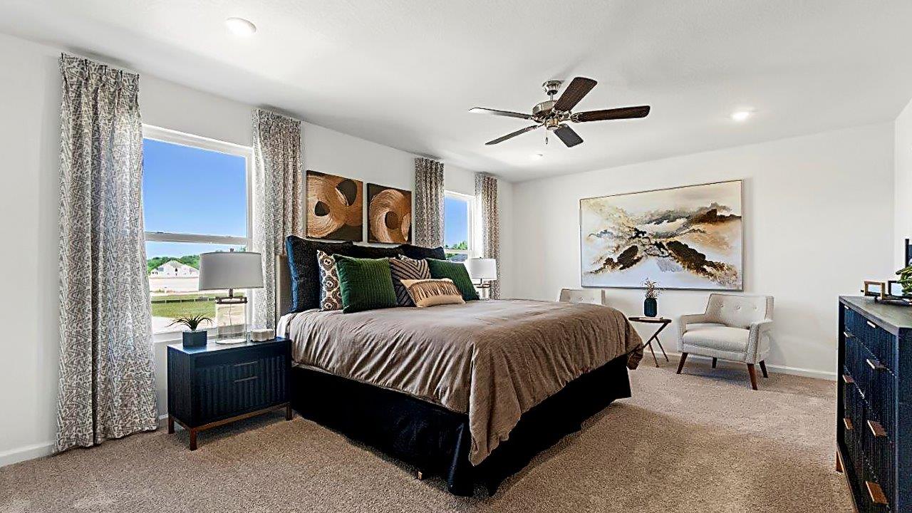 kennebec bellamy model home primary bedroom