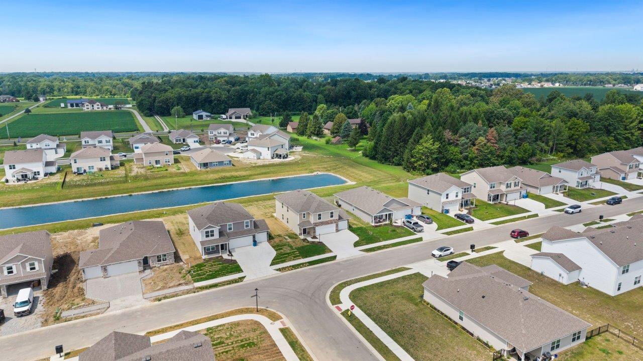 Kennebec Elm C3 - home drone overview with pond and trees