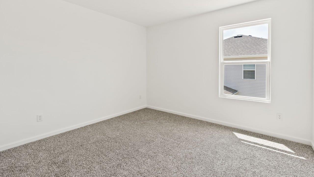 Kennebec Elm C3 - bedroom 3 with beige carpet, white walls, single window, and ensuite closet