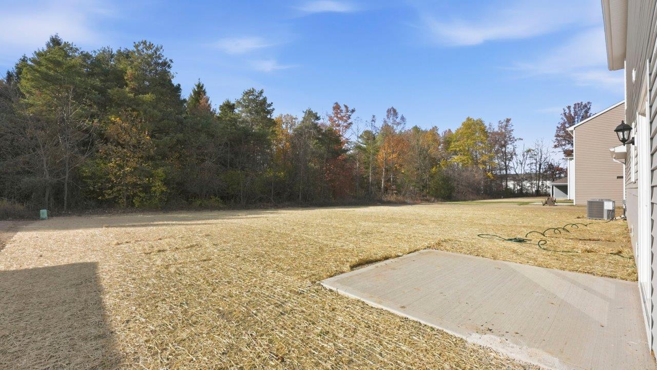 fairton rear exterior with patio and tree lined backyard