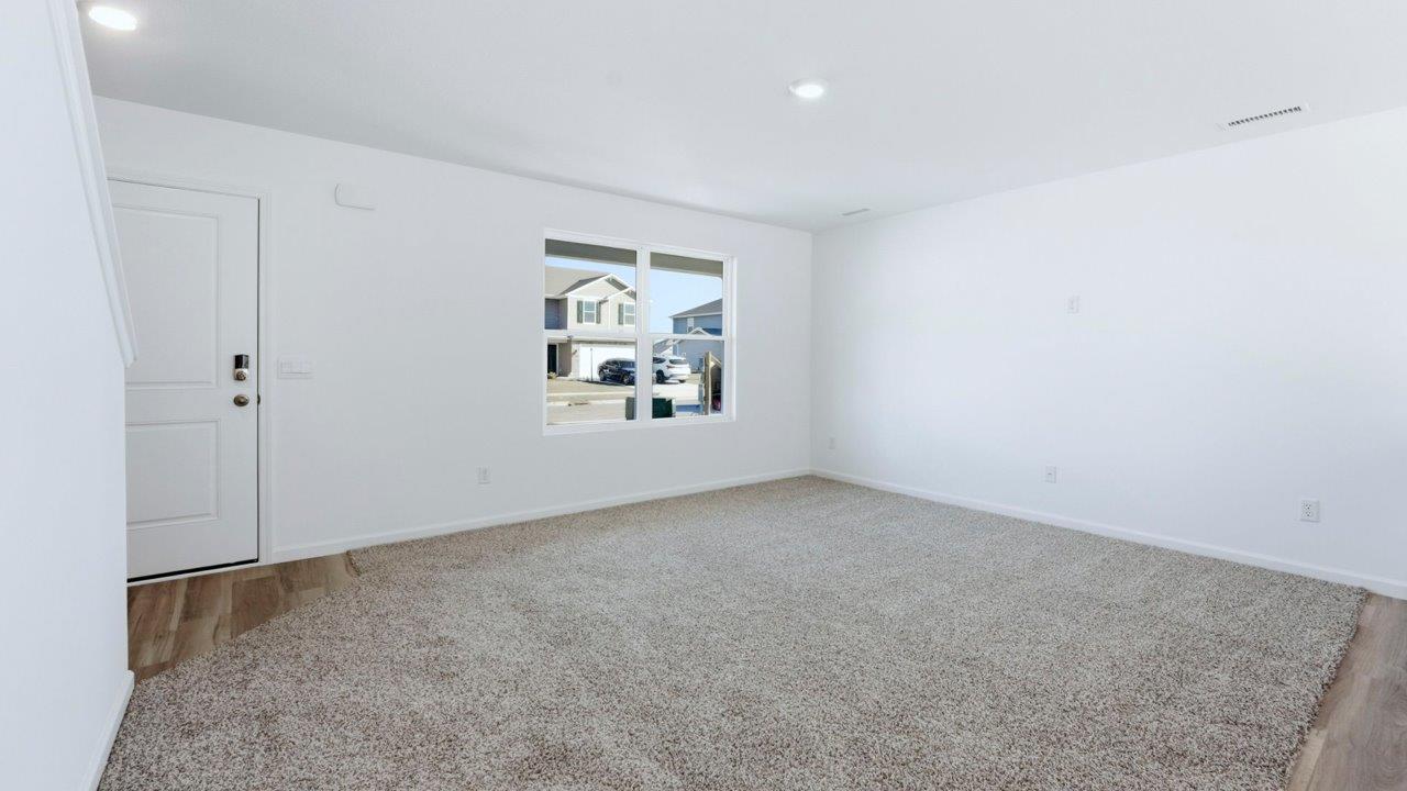 living room with carpet flooring