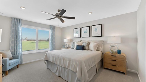 Livingston Lakes paired villas model main bedroom