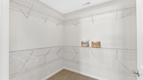 Livingston Lakes paired villas model main bedroom ensuite walk in closet