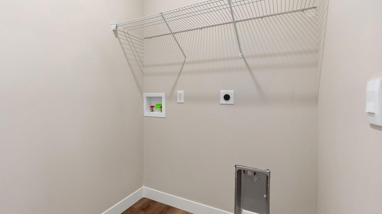 livingston lakes paired villas olsen laundry room with lvp and hookups for washer and dryer