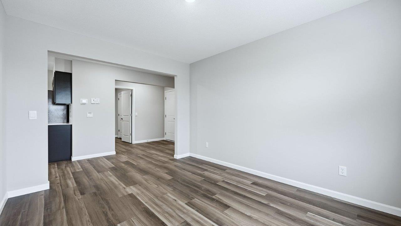 flex room with mohawk eastmont lvp flooring and popular grey walls