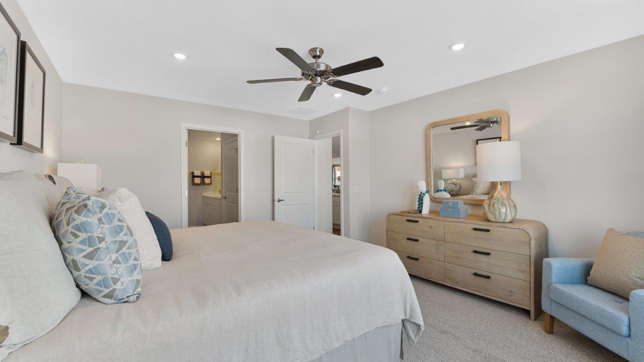 erie primary bedroom with ensuite bath and closet