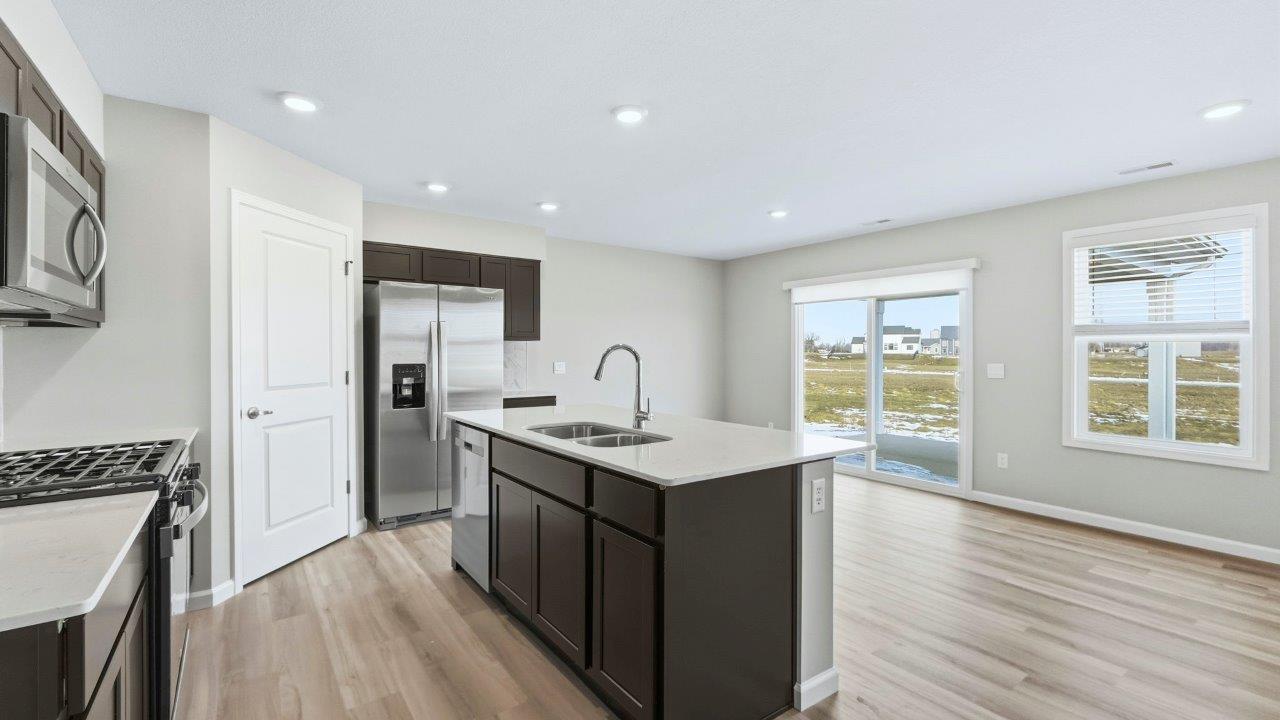 kitchen and dining room open layout