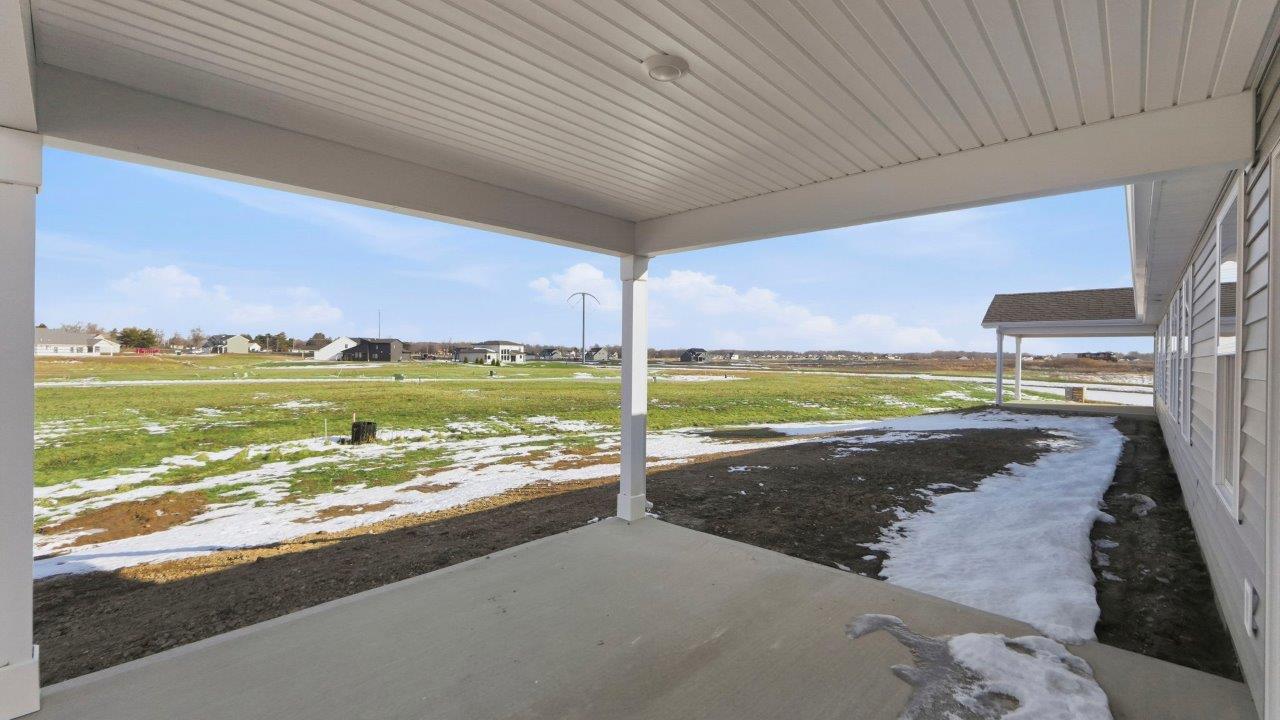 rear exterior hardin plan with covered concrete patio