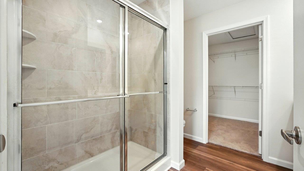 hardin primary ensuite bathroom with walkin shower