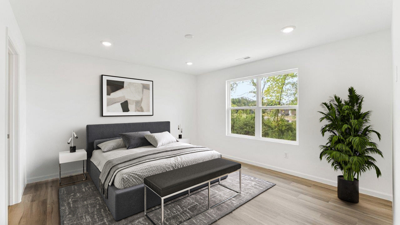 olsen primary bedroom with ensuite bath and closet
