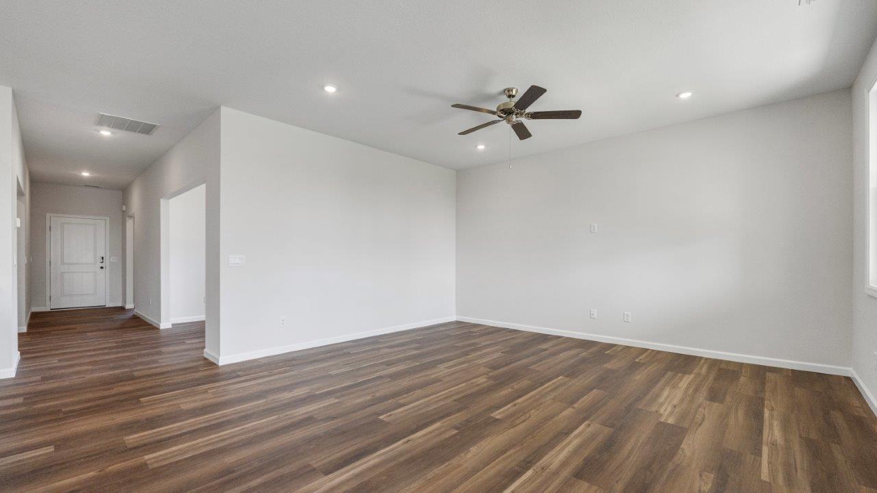 kennebec paired villa erie open layout living room with lvp