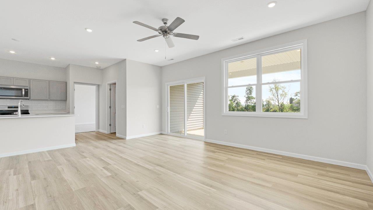 kennebec paired villas wabash open layout living room, dining, and kitchen