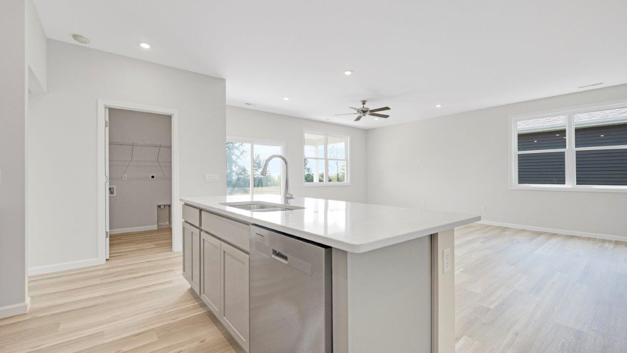 kennebec paired villas wabash kitchen overlooking living room and dining room