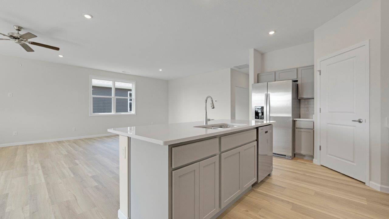 kennebec paired villas wabash kitchen overlooking living room and dining room