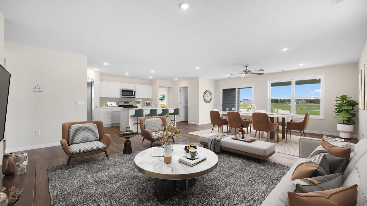 wabash living dining and kitchen open floorplan