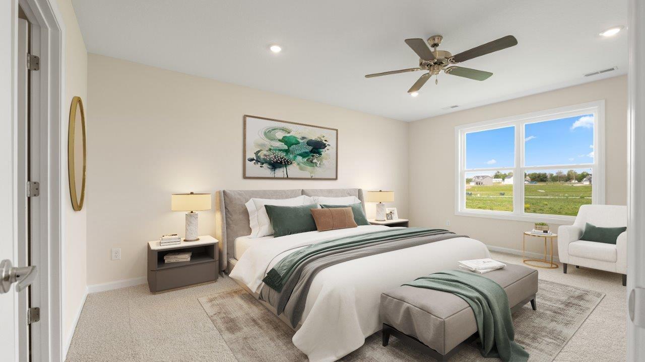 wabash primary bedroom with furniture