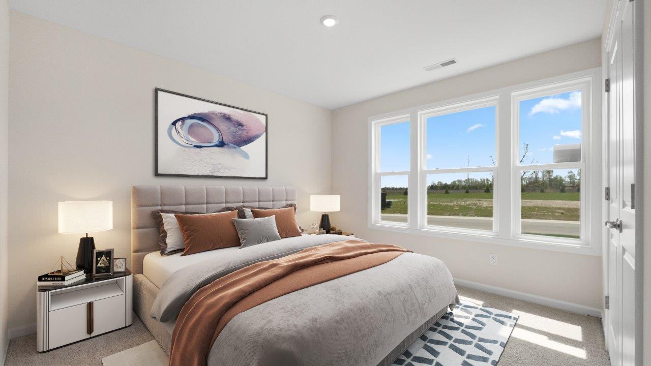 wabash bedroom 2 with carpet and large windows