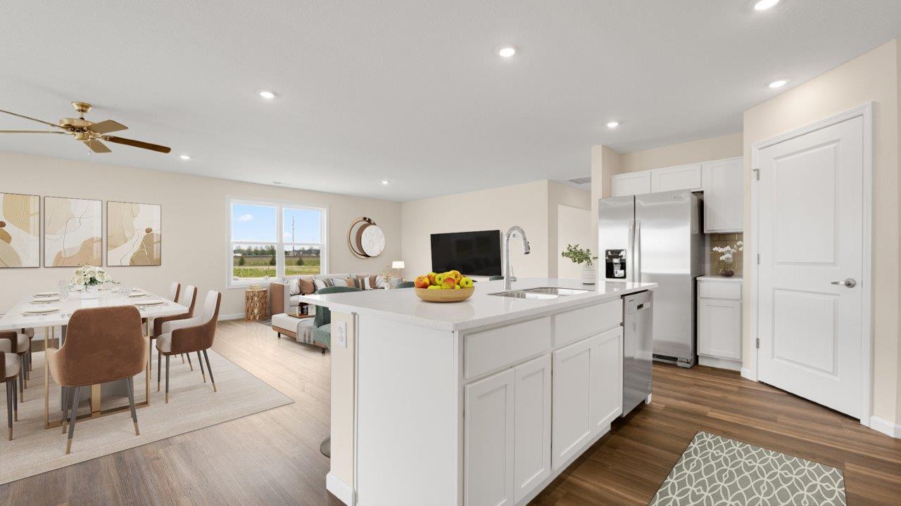 wabash kitchen overlooking open layout