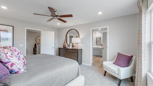 belmont woods henley model primary bedroom 1 with ensuite bath and closet
