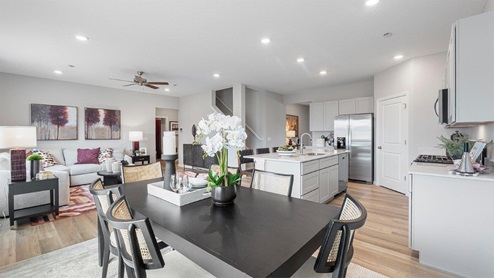 belmont woods henley casual dining and kitchen with lvp