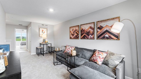belmont woods henley model upstairs living space with carpet