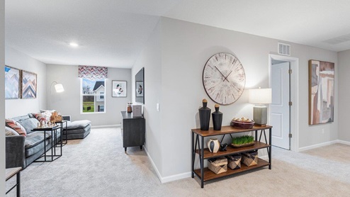 belmont woods henley model upstairs living space with carpet