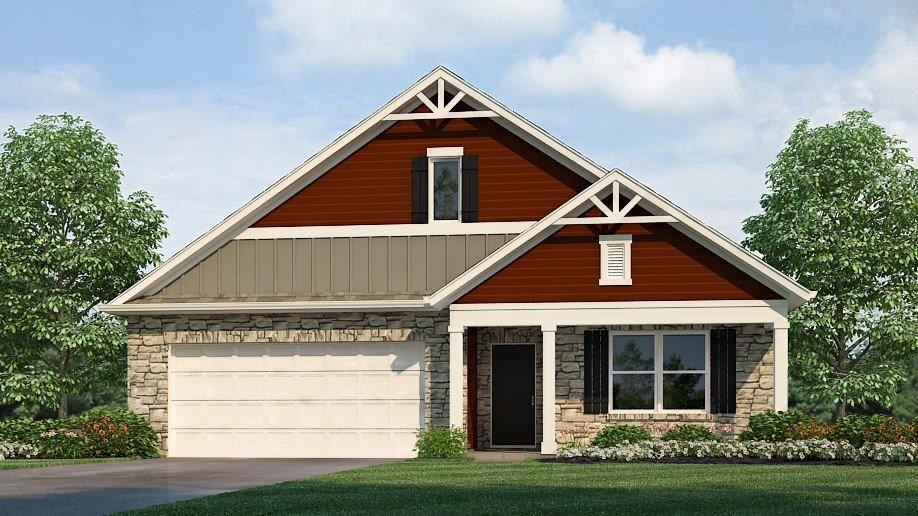 Chatham M7 elevation with craftsman finish and covered front porch