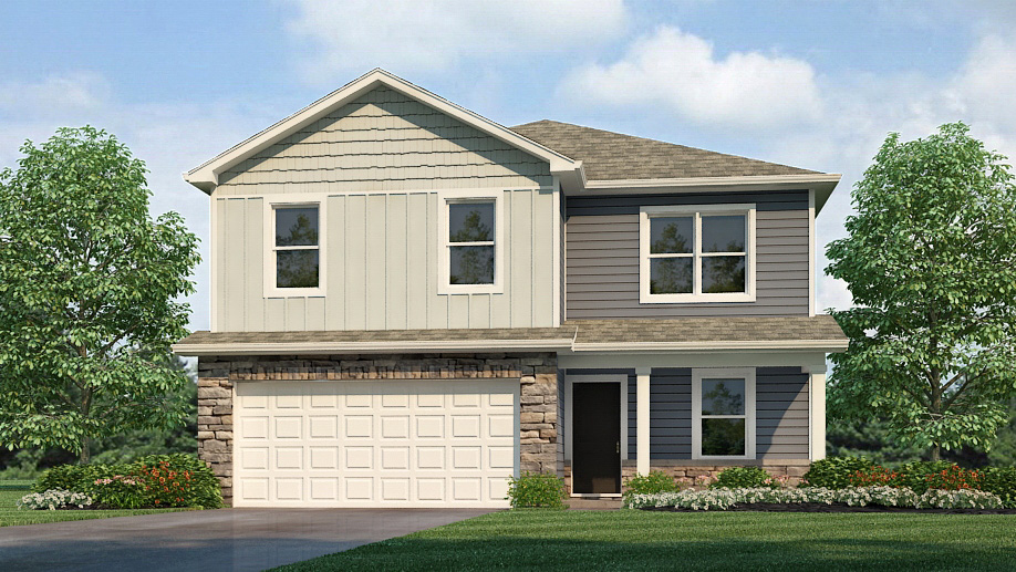 Bellamy D3 Elevation with covered front porch