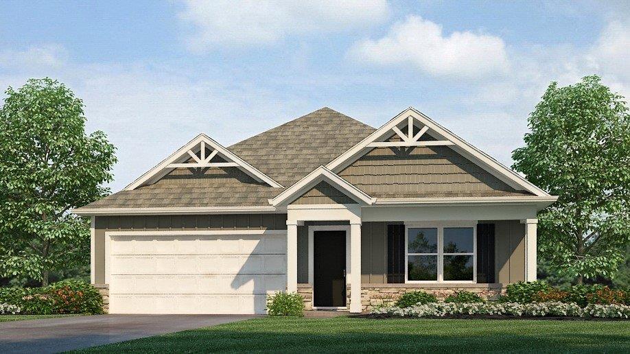 freeport n5 elevation with craftsman features and covered front porch