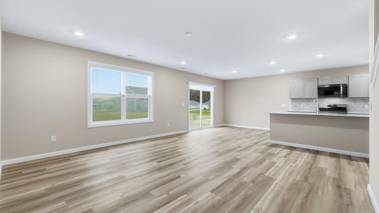 living room with lvp flooring