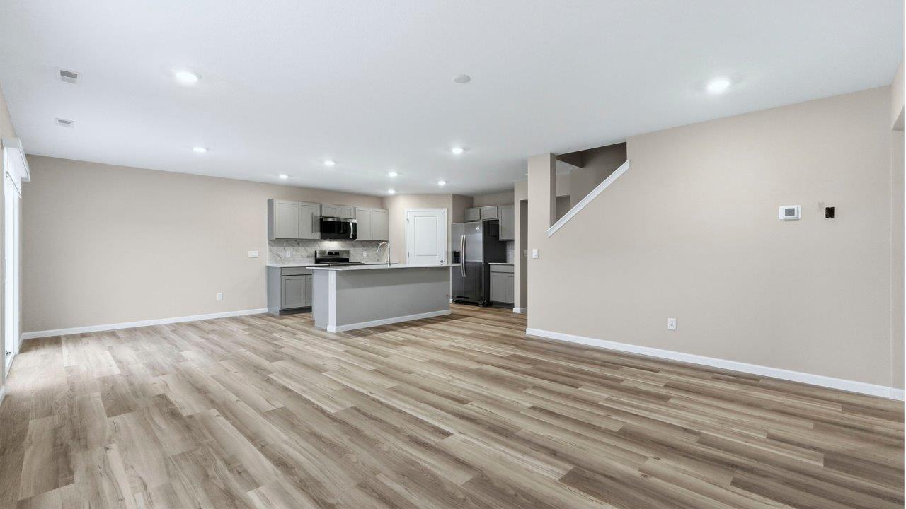 living room with lvp flooring