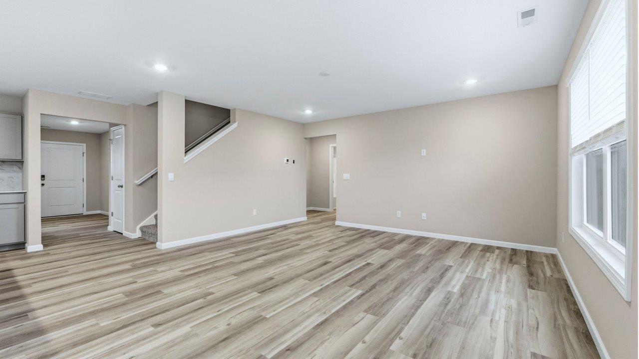 living room with lvp flooring