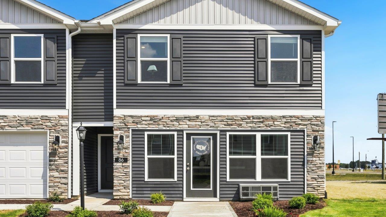 Whispering Pines Pattison Model - exterior with landscaped and sodded yard
